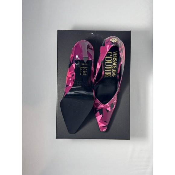 The Versace Jeans Couture Sadie Geometric Patent Pumps Shoe Size 5  EU35 - Picture 12 of 15